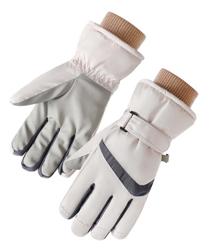 Guantes De Invierno Para Snowboard, Guantes De Nieve Beige