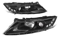 Comprar Par Faros Halógenos Reflectores Negros Compatibles Optima 20