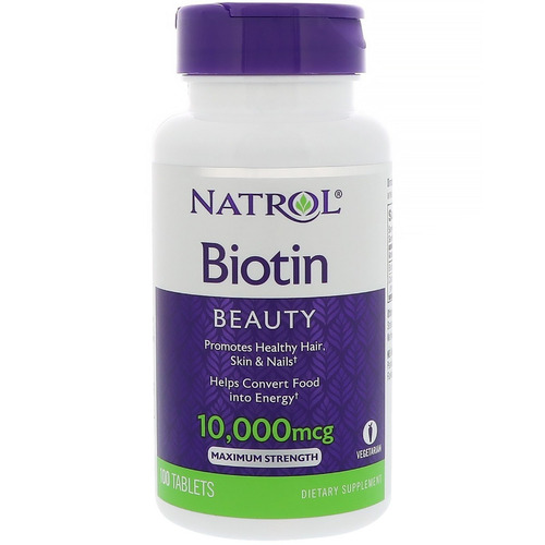 Biotina 10.000 Mcg Natrol Original Barba Usa Uñas Cabello