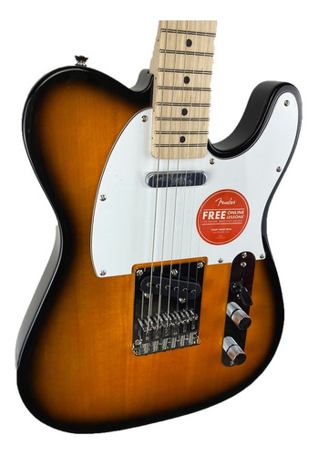 Guitarra eléctrica Squier by Fender Stratocaster de tilo sunburst brillante con diapasón de arce