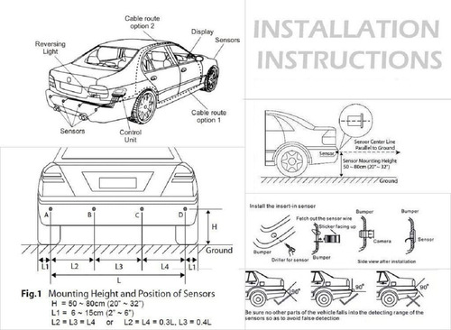 Imagen 3 de 4 de Kit Sensor Retroceso Auto Camioneta Sensores De Retroceso