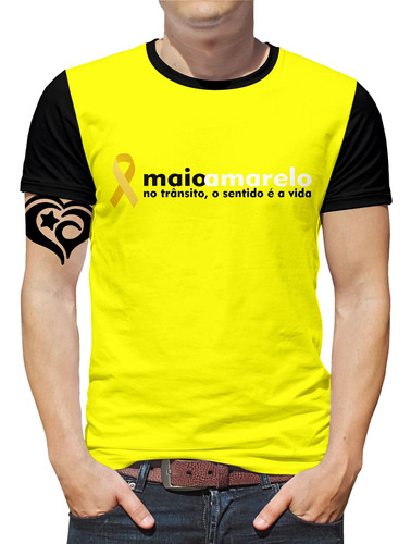 Camiseta Maio Amarelo Plus Size Masculina Blusa