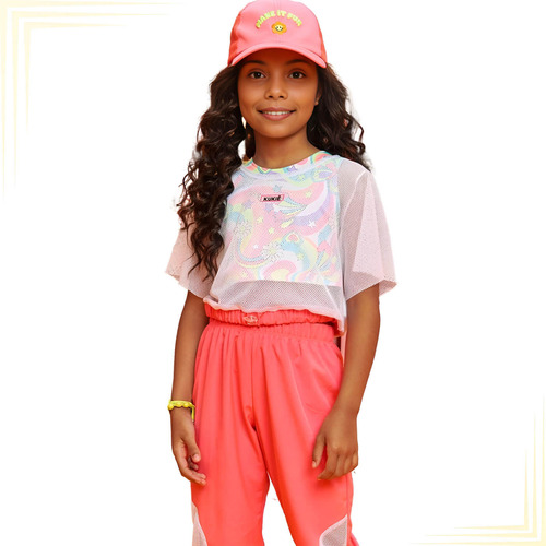 Conjunto Menina Infantil Calça Cropped E Boxy Over Blogueira