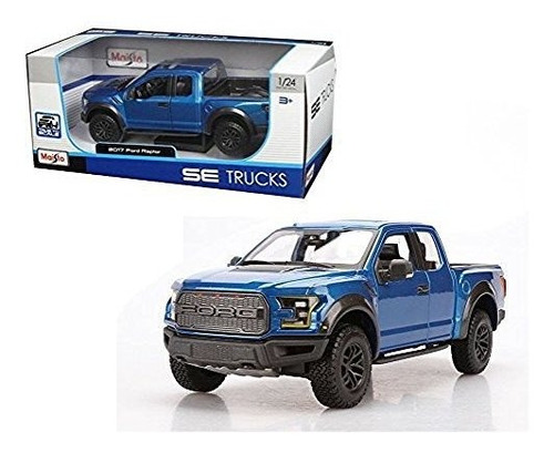 Nuevo 124 Wb Special Trucks Edition Blue 2017 Ford Raptor Di