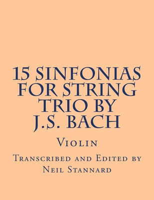 Libro 15 Sinfonias For String Trio By J.s. Bach (violin):...