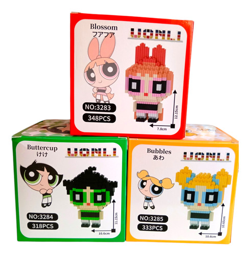 Set Figuras Armables 3d Chicas Super Poderosas Bloques Magic