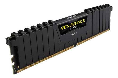 Memória RAM Vengeance LPX color preto  4GB 1 Corsair CMK4GX4M1A2400C14