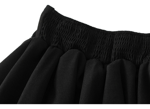 Mz Minifalda Casual De Encaje Con Cintura Alta En Capas For