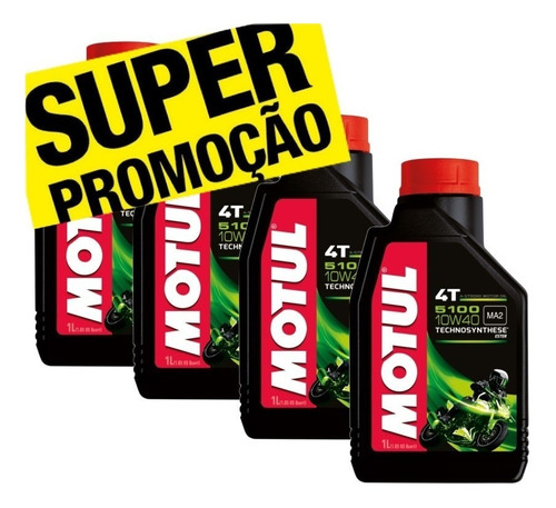 Promoção - 4 Litros Óleo Moto Motul 5100 10w40