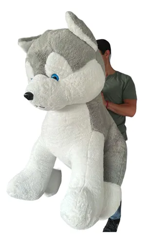 Husky de peluche gigante on sale