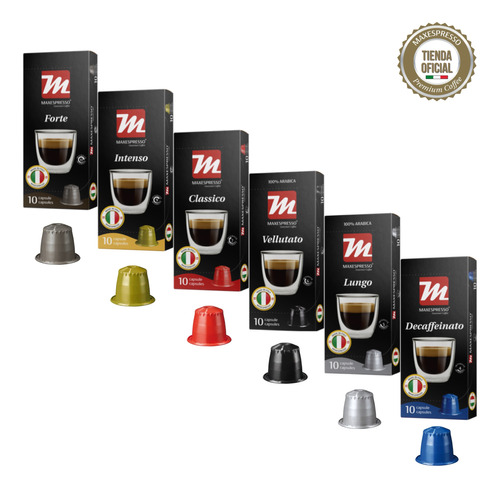 100 Cápsulas Maxespresso- Italia (compatibles Con Nespresso)