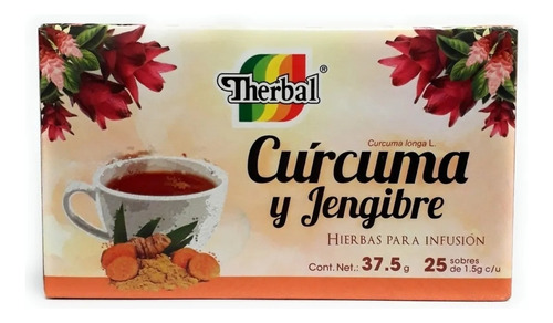 Te Curcuma Y Jengibre Therbal 25 Sobres