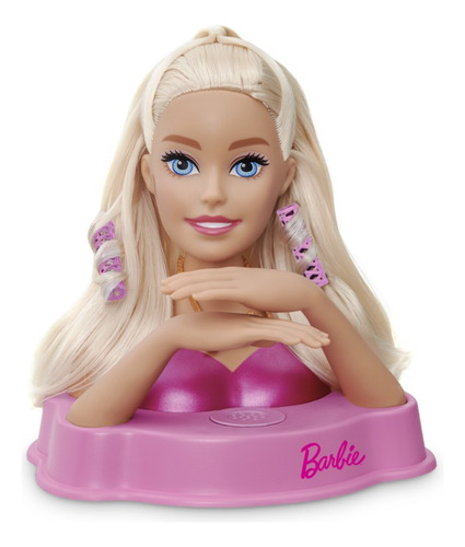 Boneca Pentear Maquiar Barbie Salão Barbie Busto Mãos Fala