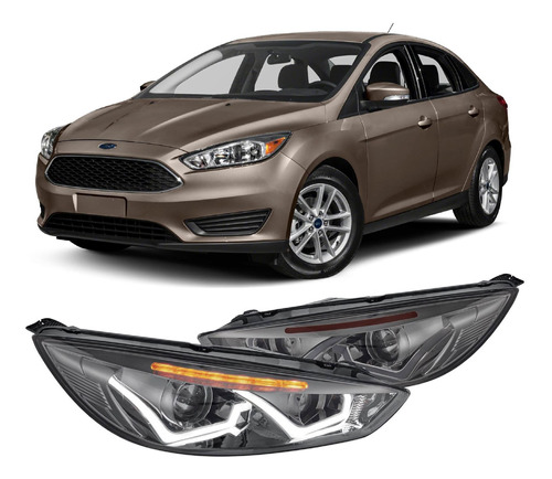 Faros Led Ford Focus 2015 + Xenon Luz De Dia Plug And Play