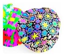 Comprar 48 Bombin Decorado Neon Sombrero Batucada Fiesta Partynices