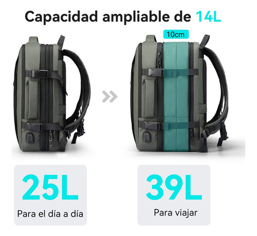 Mochila Impermeable Para Computadora Portátil De 17 Pulgadas