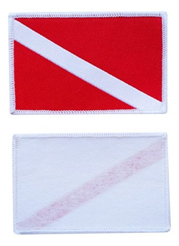 2 Unidades de Parches de Bandera de Buceo de Poliester Multiusos Unisexo 