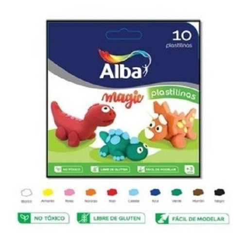 Plastilina Alba Albamagic X10 Colores 8302-999