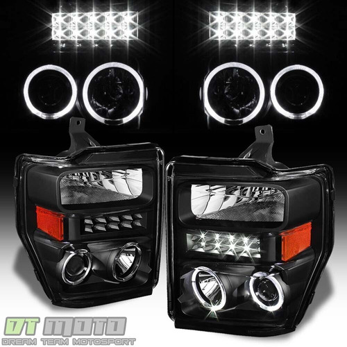 Par Faros Negro Led Ford F-450 Super Duty Xl 2010 6.4l