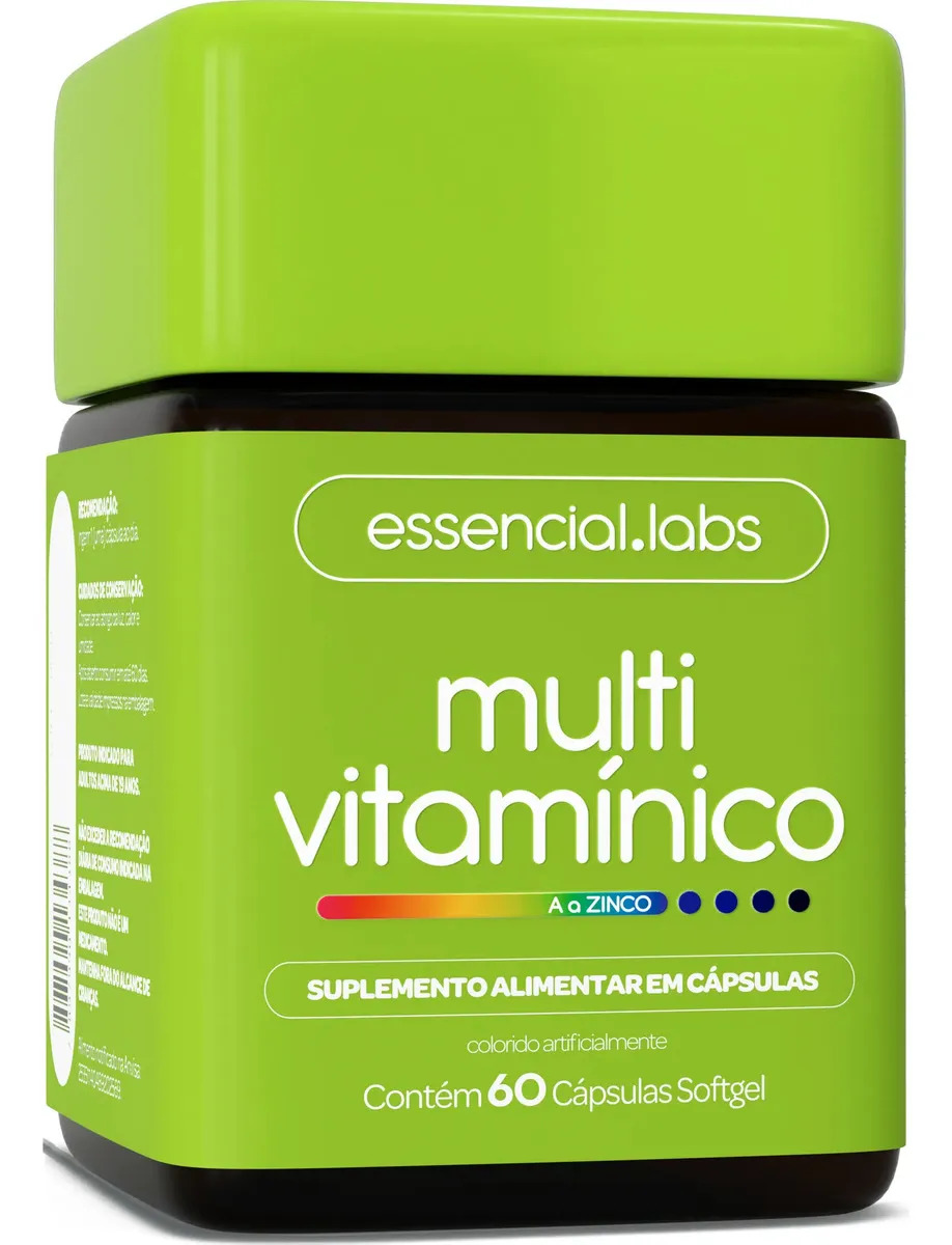 MULTIVITAMINICO de A a ZINCO - Polivitamínico com Fórmula Avançada e Concentrada - 60 cápsulas Softgel