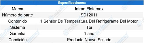 Sensor Refrigerante Cts Mercury Lynx 1.9l L4 86-87 Intran