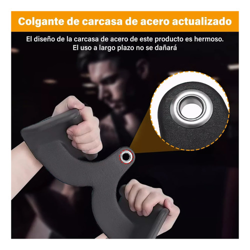 Set 7 Agarres Gimnasio Poleas Barras Bíceps Tríceps