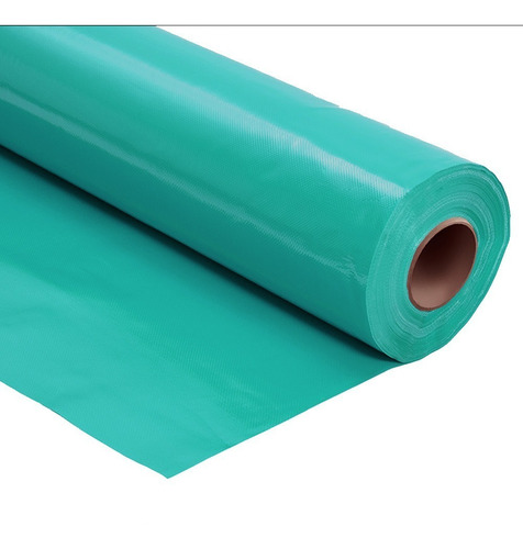 Rollo De Pvc Polimeros 18 Onzas Pool Blue Liso - 48.5m X 1.52m