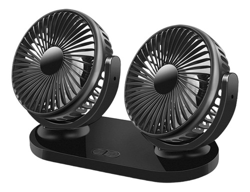 Ventilador Eléctrico De Doble Cabezal Negro Puro Para Coches