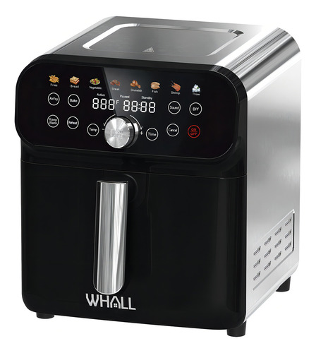Whall Freidora De Aire, Freidora De Aire De 6 Cuartos Con P. Color Plateado