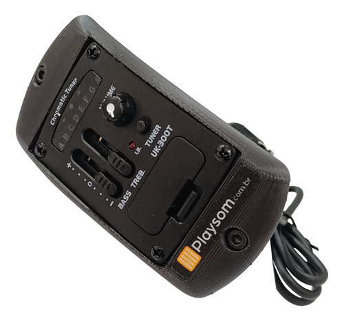 Captador Violão Uk300t + Adaptador Substituição Artec Etn-4 Cor Preto