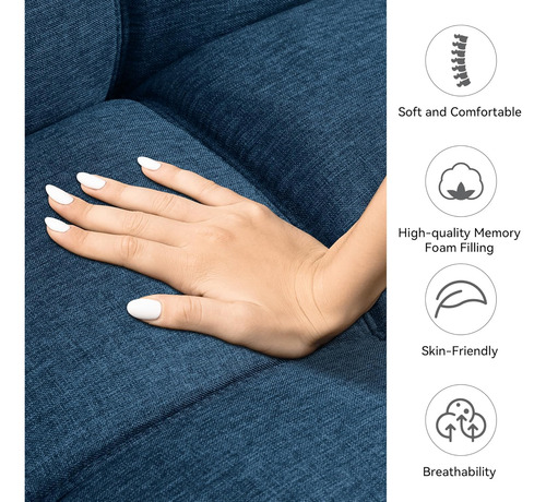 Sofá Cama Convertible Tipo Futón, Sofá Cama De Tela De Lino
