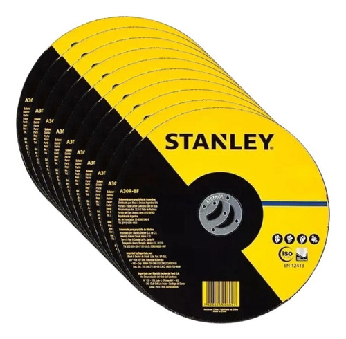 Disco De Corte Inox Com 10 Unidades Stanley Sta4521sf