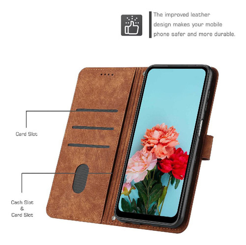 Funda Para Motorola Moto Edge 50 Fusion 5g Pu Cuero Lateral