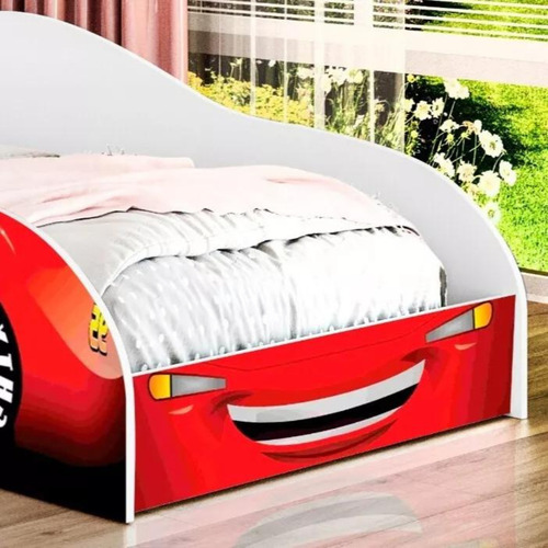 Amale Cama Infantil Carro Vermelho Colchão 150x70cm Com Proteção Juvenil