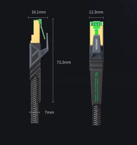 Cable De Red Cat8 Ethernet Conector Rj45 40 Gbps 2000 Mhz 3m