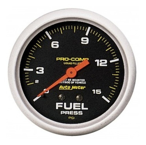 Autometer Presion De Combustible 0 A 15 Psi 5411 Pro-comp