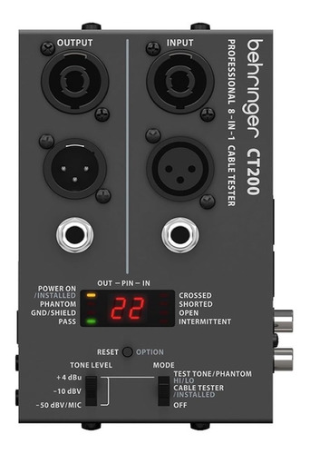 Cable Tester Behringer Ct200 3modos Probador Cables 8 En 1 P