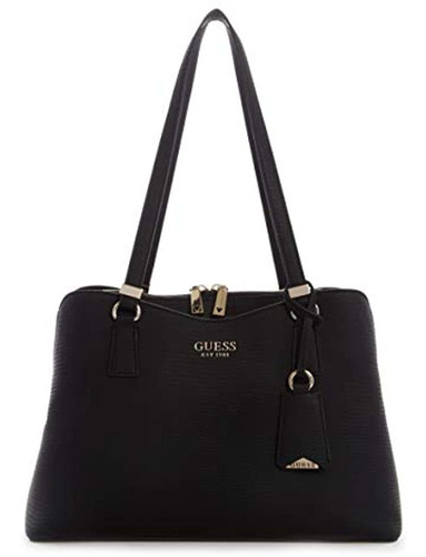 Guess Mujer Satchel, Satchel Shoulder Bag, Black, One Size U