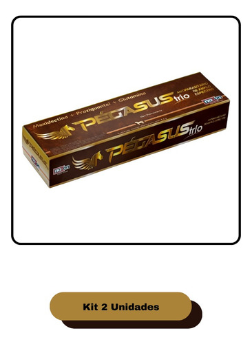 Kit 2 Uni - Pégasus Trio 9,6g Pasta Antiparasitária Noxon