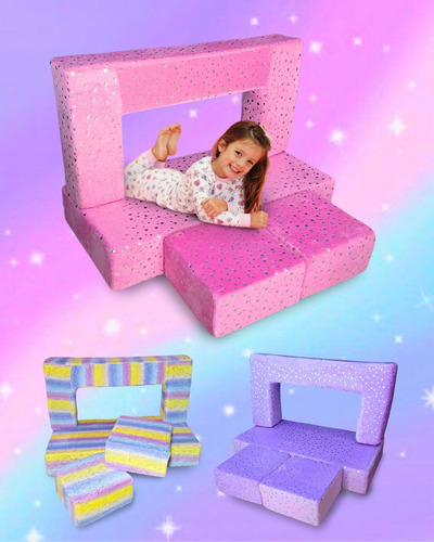 Sofá Cama Modular Baby Nugget 4 Pzs Infantil/niños