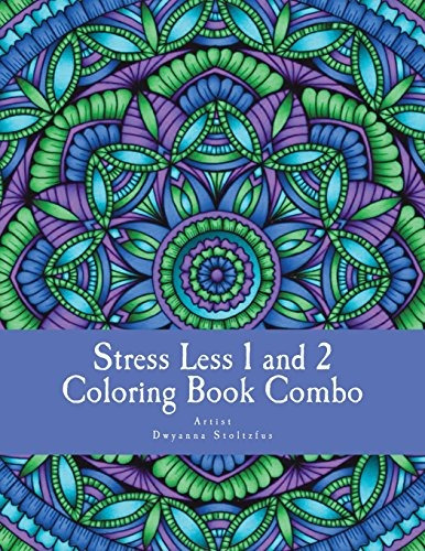 Stress Less 1 And 2 Coloring Book Combo 60 Intricate Detaile