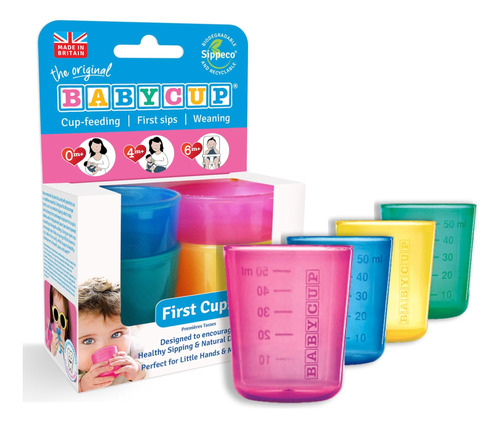 Babycup First Cups Paquete De 4 Vasos Abiertos Para Bebé Par