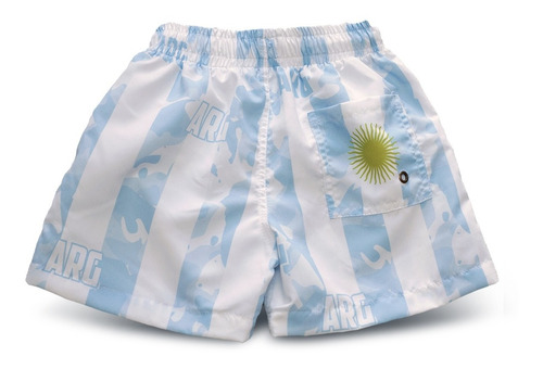 Traje De Baño De Niño Argentina Futbol Mundial Verano Pileta