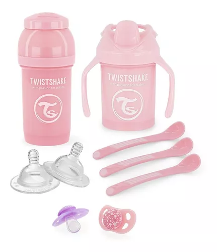 Set de 4 Biberones Twistshake 9 oz Niña