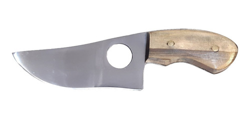 Cuchillo Capador Madera 11cm Inox Cuero Vaqueta El Jabali