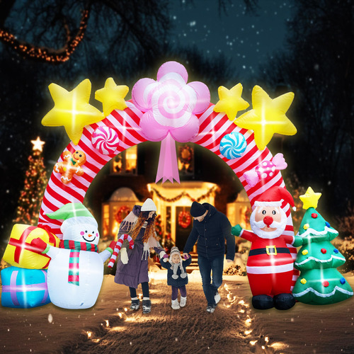 Decoraciones Inflables De Navidad 2024 4 Metros Papá Noel Y