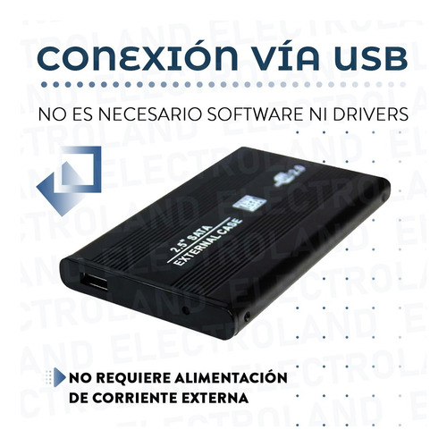 Imagen 5 de 10 de Case Disco Rigido Usb 2.0 Externo De 2.5 Gabinete Sata
