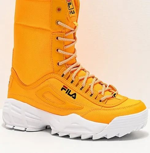 Tenis Fila Disruptor Plataforma Botas amarillo Meses sin intereses