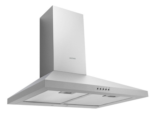 Campana Piramidal Gröner Inox 60cm Color Plateado