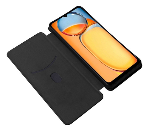 Funda Tipo Cartera De Poliuretano De Fibra De Carbono Para X